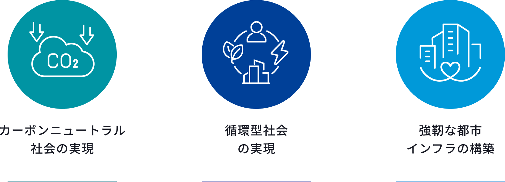 カーボンニュートラル社会の実現 循環型社会の実現 強靭な都市インフラの構築